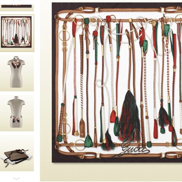 Gucci Equestrian Silk Scarf Wrap - Picture 7 of 8